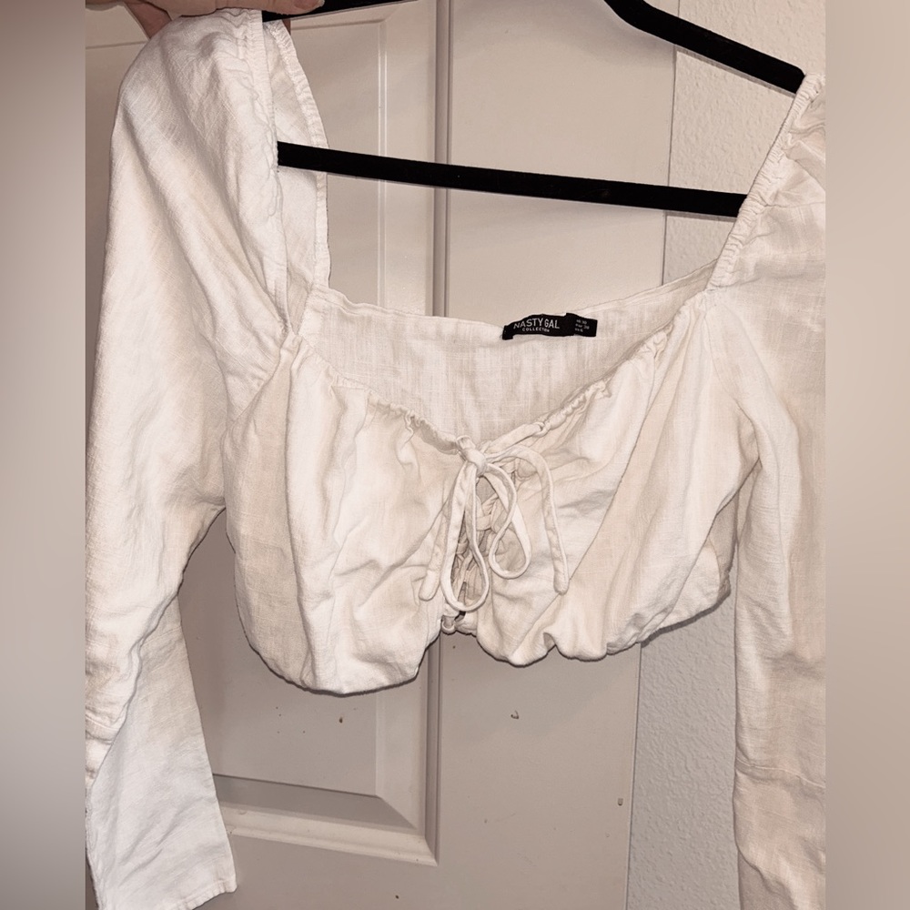 Nasty gal crop blouse